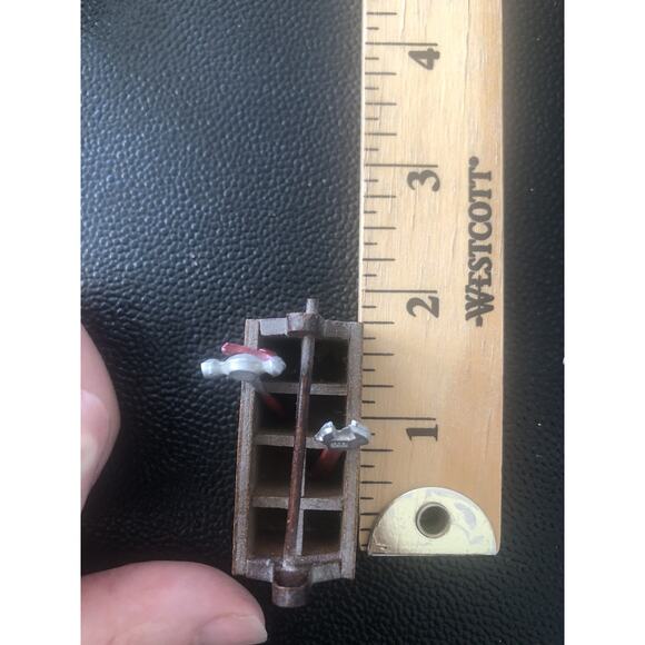 Miniature Tools with Tool Box set in1:12 doll scale Vintage Three Tools - Picture 4 of 5